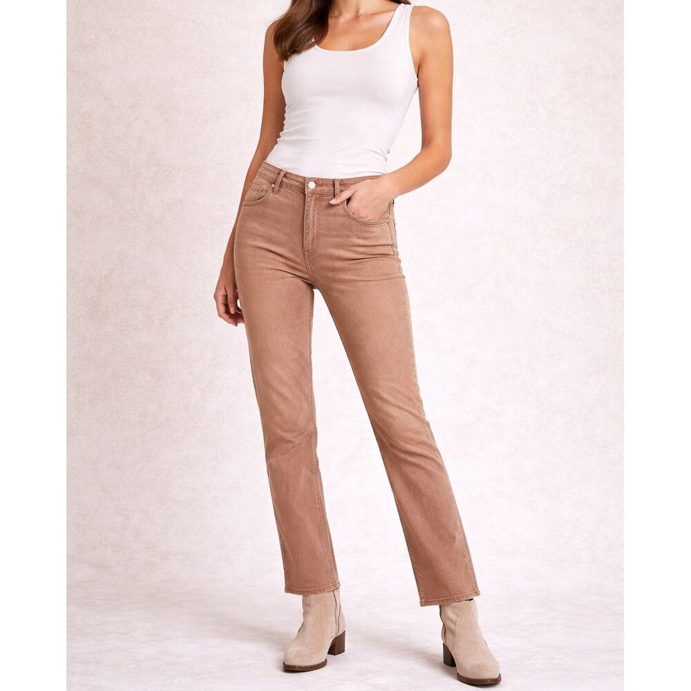 Mother The Rascal Straight Leg Jeans Cattail Brown Size 28